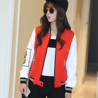 HotBlock Colour Block Baseball Jacket