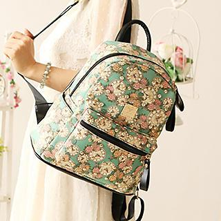 Canvas Love Studded Backpack