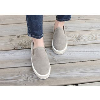 Hello sweety Faux-Suede Slip-Ons