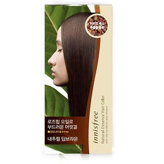 Innisfree Set of 3: Natural Essence Hair Color Cream (4N Nautral Deep Brown) Step 1 + Step 2 + Ampoule 8ml 3 pcs