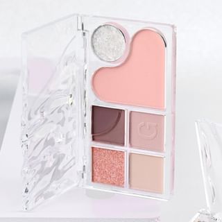 Gege Bear - 6 Shade Eyeshadow Palette - #02 Strawberry Mood #02 - 12.5G