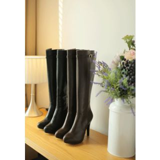 MyFiona Buckle-Trim Long Boots