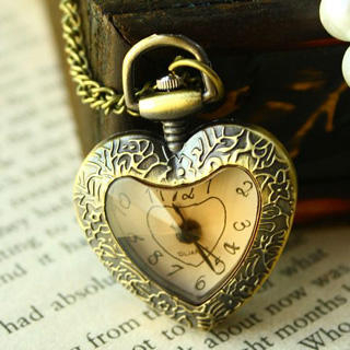 Heart-shaped Pocket Watch- Copper Copper - One Size