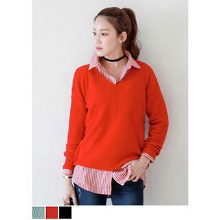 J-ANN V-Neck Knit Sweater