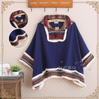 YR Fashion Hooded Patterned Cape