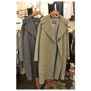 Ashlee Plain Woolen Coat