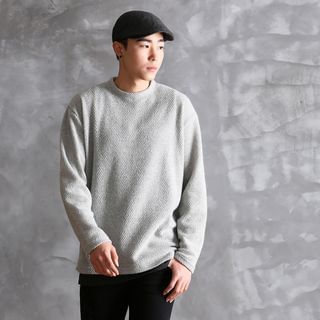 MODSLOOK Crew-Neck Knit Pullover
