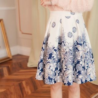 Tokyo Fashion Print Pleated Skirt