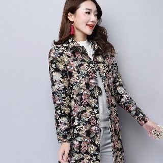 Romantica Flower-Print Long Shirt