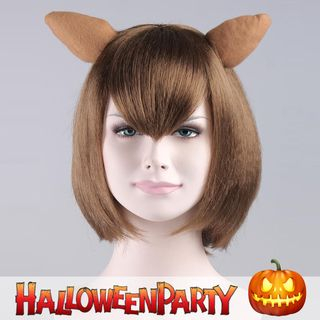 Party Wigs HalloweenPartyOnline - Deer Angel Ash Brown - One Size