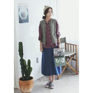 GOROKE Round-Neck Knit Vest