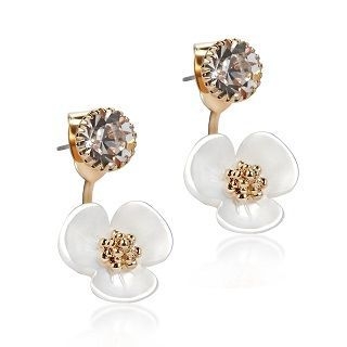 Goldmill Rosette Rhinestone Earrings