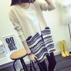Maternity Patterned Long Cardigan Light Gray - One Size от YesStyle.com INT Maternity Patterned Long Cardigan Light Gray - One Size от YesStyle.com INT