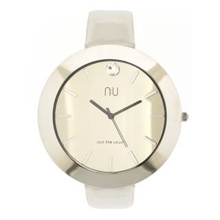 N:U - Not the Usual Large Mirrored Wrist Watch White - One Size