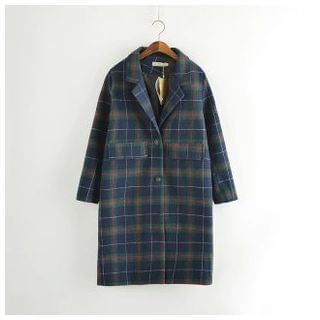 Kirito Plaid Single-Breasted Coat