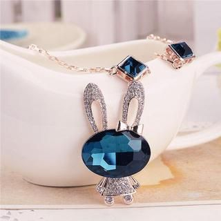 Best Jewellery Crystal Rabbit Long Necklace