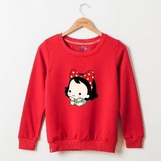 Onoza Girl Print Fleece-Lined Pullover