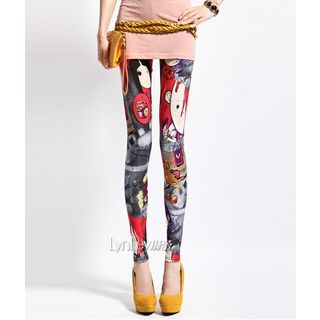 Lynley Cartoon Print Leggings