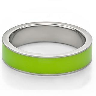 Kenny & co. Green Enamel Steel Ring