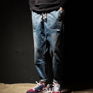 SNAPS Washed Drawstring Jeans