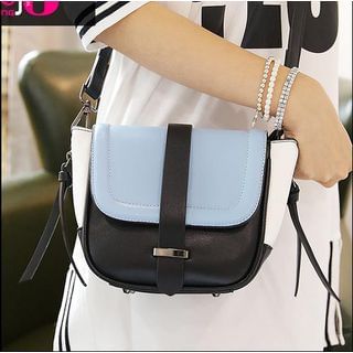 Youshine Faux-leather Color Block Shoulder Bag