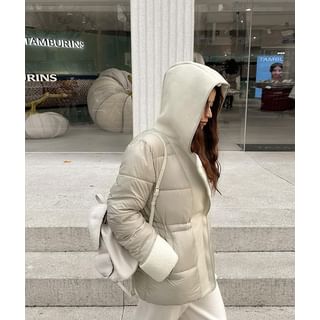 Hooded Paneled Puffer Jacket