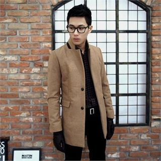 MITOSHOP Notched-Lapel Single-Breasted Coat