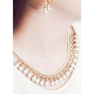 kitsch island Beads-Dangled Bold Necklace