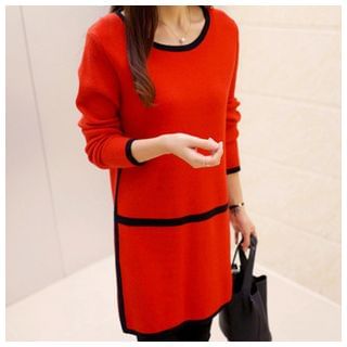 Jiuni Two-Tone Long Sweater