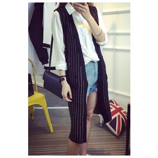 Waypoints Pinstriped Long Vest