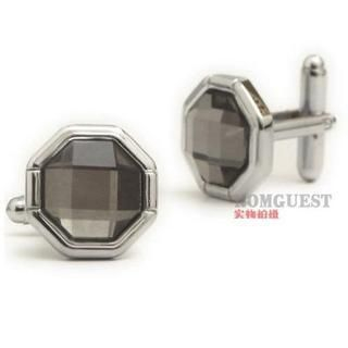 Romguest Crystal Cuff Link Silver - One Size