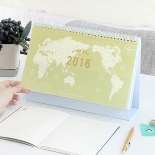 Full House Map Foldable Desk Calendar (Medium)