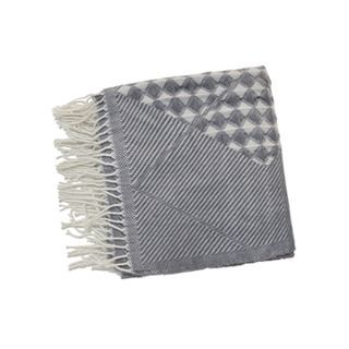 maybe-baby Fringed Patterned Scarf