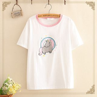 Short-sleeve | Unicorn | T-Shirt | Figure | Size | One