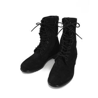 MODSLOOK Faux-Suede Lace-Up Boots