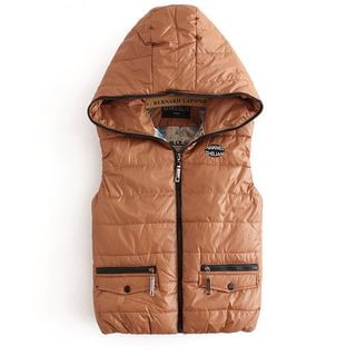 EVER Piped Padded Hooded Vest