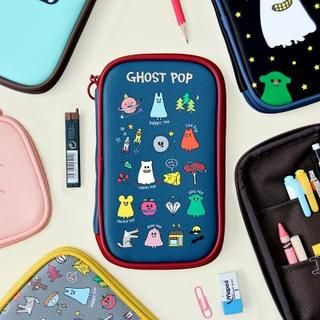 Full House Contrast-Piping Zip Pencil Case