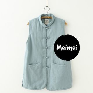 Meimei Chinese Frog Button Vest