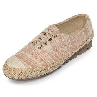 yeswalker Striped Lace-Up Espadrilles