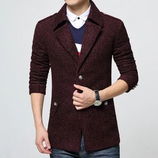 Bay Go Mall Double-Breasted Woolen Lapel Jacket