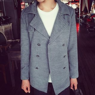 Dubel Notched-Lapel Double-Breasted Jacket