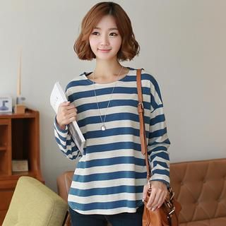 CLICK Loose-Fit Striped T-Shirt