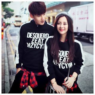 Simpair Lettering Couple Pullover