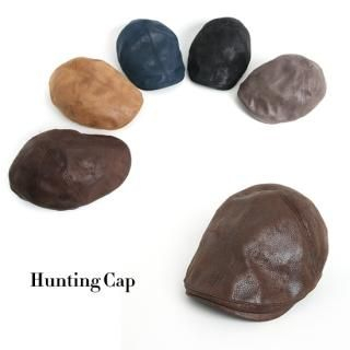 Faux-Leather Hunting Cap