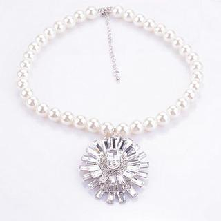 Best Jewellery Rhinestone Faux-Pearl Necklace