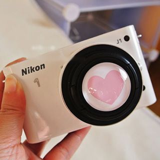 Photo Fun Heart Print Camera Lens Cap