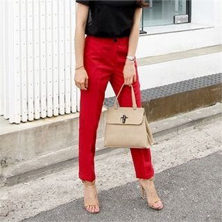 Soneed Flat-Front Straight-Cut Pants