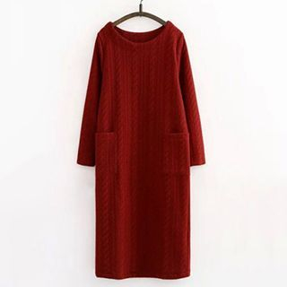tete Long-Sleeve Cable-Knit Dress