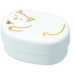 Hakoya Hakoya Compact Lunch Box White Cat