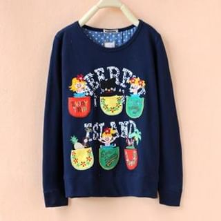 Cute Colors Print Sweatshirt